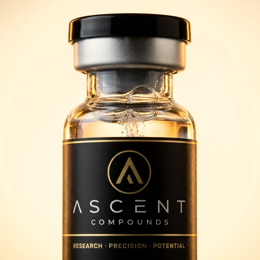 Macro detail of an Ascent vial label